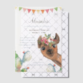 ウォーターカラーラマ誕生日 ベラム紙招待状 (オフセット (招待状))