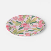 ウォーターカラーラローザウィムシー金ゴールド紙プレート ペーパープレート (アングル)