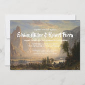 ウォーターカラーランドスケープヨセミテ結婚式招待状 招待状 (正面)