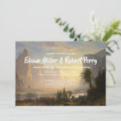 ウォーターカラーランドスケープヨセミテ結婚式招待状 招待状 (スタンド正面)