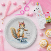 ウォーターカラーリススケートボード紙プレート ペーパープレート (パーティー)