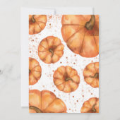 ウォーターカラーリトルカボプキンオータム誕生日招待状 招待状 (裏面)