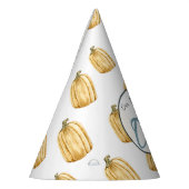 ウォーターカラーリトルカンプキンボーイズ秋誕生日 パーティーハット (左)