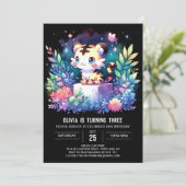 ウォーターカラーリトルタイガー誕生日 招待状 (スタンド正面)
