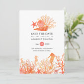 ウォーターカラーリビングサンゴビーチ結婚式 セーブザデート (スタンド正面)