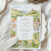 ウォーターカラーリューデシュエムドイツ結婚式招待状 招待状