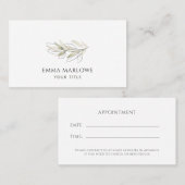 ウォーターカラーリーフビジネス&アポイントメントカード 名刺 (正面/裏面)