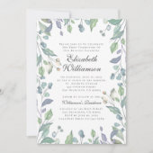 ウォーターカラーリーフファーストコミュニオン招待状 招待状 (正面)