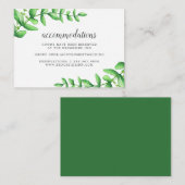 ウォーターカラーリーフ結婚ズホテル宿泊施設 エンクロージャーカード (正面/裏面)