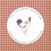 ウォーターカラールースターファームハウスカントリーギンガム シール (正面)