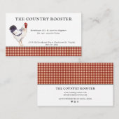 ウォーターカラールースターファームハウスカントリー 名刺 (正面/裏面)