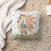 ウォーターカラールースター装飾用クッション クッション (ブランケット)