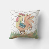 ウォーターカラールースター装飾用クッション クッション (裏面)