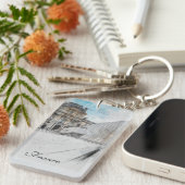 ウォーターカラールーヴルキーチェーン – パリトラベル土産 キーホルダー (正面右)