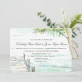 ウォーターカラーレイクアンドボート波止場 招待状 (スタンド正面)