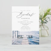 ウォーターカラーレイクサイドレイクブライダルシャワー 招待状 (スタンド正面)