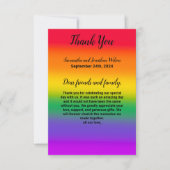 ウォーターカラーレインボーゲイプライドサンキューカード サンキューカード (正面)