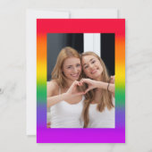 ウォーターカラーレインボーゲイプライド結婚式招待状 招待状 (裏面)