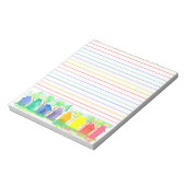 ウォーターカラーレインボーコテージハウスライン ノートパッド (回転)