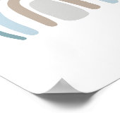 ウォーターカラーレインボーノルディック子供部屋デコール ポスター (角)