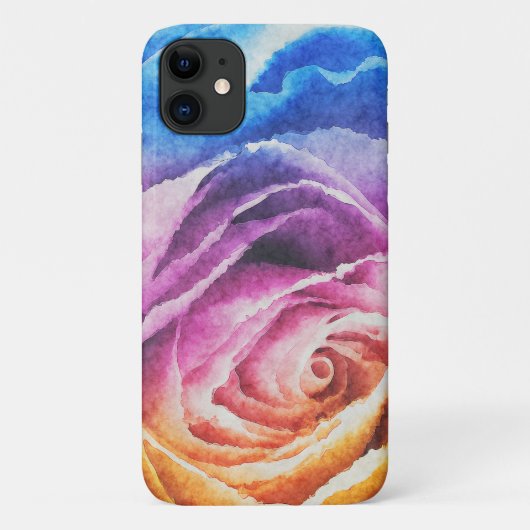 ウォーターカラーレインボーバラ Case-Mate iPhoneケース (裏面)
