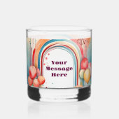 ウォーターカラーレインボーブリスパーティー ウイスキーグラス (正面)