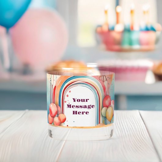 ウォーターカラーレインボーブリスパーティー ウイスキーグラス (インサイチュ (ベビーシャワー))