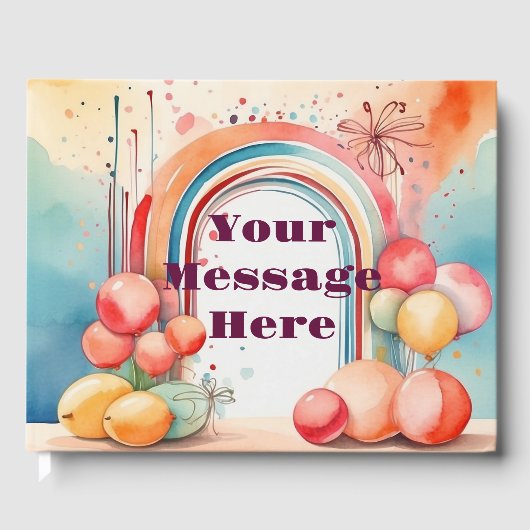 ウォーターカラーレインボーブリスパーティー ゲストブック (正面)