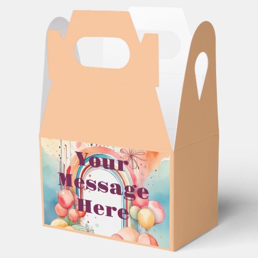 ウォーターカラーレインボーブリスパーティー フェイバーボックス (オープン)