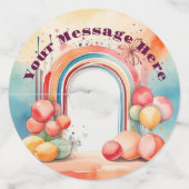 ウォーターカラーレインボーブリスパーティー ワイングラスタグ (裏面)