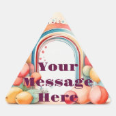 ウォーターカラーレインボーブリスパーティー 三角形シール (正面)