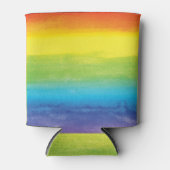 ウォーターカラーレインボープライドブライト鮮やか 缶クーラー (正面)