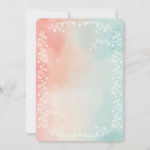 ウォーターカラーレインボーミニマリスト結婚式招待状 招待状 (裏面)