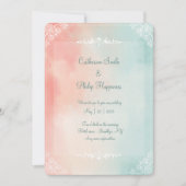 ウォーターカラーレインボーミニマリスト結婚式招待状 招待状 (正面)