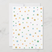 ウォーターカラーレインボーユニコーンガール誕生日 招待状 (裏面)