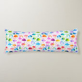 ウォーターカラーレインボー傘雨の日の女の子 ボディピロー (正面)