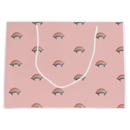 ウォーターカラーレインボー抱き枕 ラージペーパーバッグ