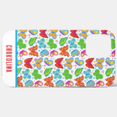 ウォーターカラーレインボー蝶々 キッズ 名前入り Case-Mate iPhoneケース (裏面 (横))