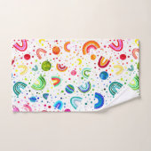 ウォーターカラーレインボー銀河系ガカラフルールズ バスタオルセット (ハンドタオル)