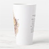 ウォーターカラーレオアストロロジー〔占星術の〕十二宮図サイン |モノグラム カフェラテマグ (正面)