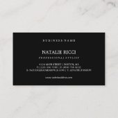 ウォーターカラーレオパードエレガントスポット&シック 名刺 (裏面)