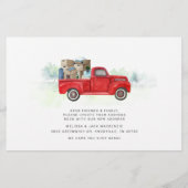 ウォーターカラーレッドトラック 住所変更のお知らせ 引っ越しました 便箋 (裏面)