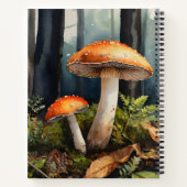 ウォーターカラーレッドトースツール・秋フォレストコテージコア ノートブック (裏面)