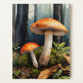 ウォーターカラーレッドトースツール・秋フォレストコテージコア プランナー手帳 (裏面)