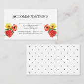 ウォーターカラーレッドフローラ宿泊施設 エンクロージャーカード (正面/裏面)