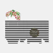 ウォーターカラーレッドペチュニアス白黒ストライプ フェイバーボックス (折り畳みなし)