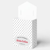 ウォーターカラーレッドペチュニアス白黒水玉模様 フェイバーボックス (オープン)