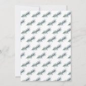 ウォーターカラーレッドポインセティアホリデーオープンハウス 招待状 (裏面)