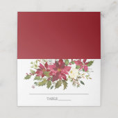 ウォーターカラーレッドポインセティアホリーブライダルシャワー プレイスカード (外部開封)