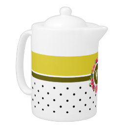 ウォーターカラーレッドポピズピンクローズリースモノグラム